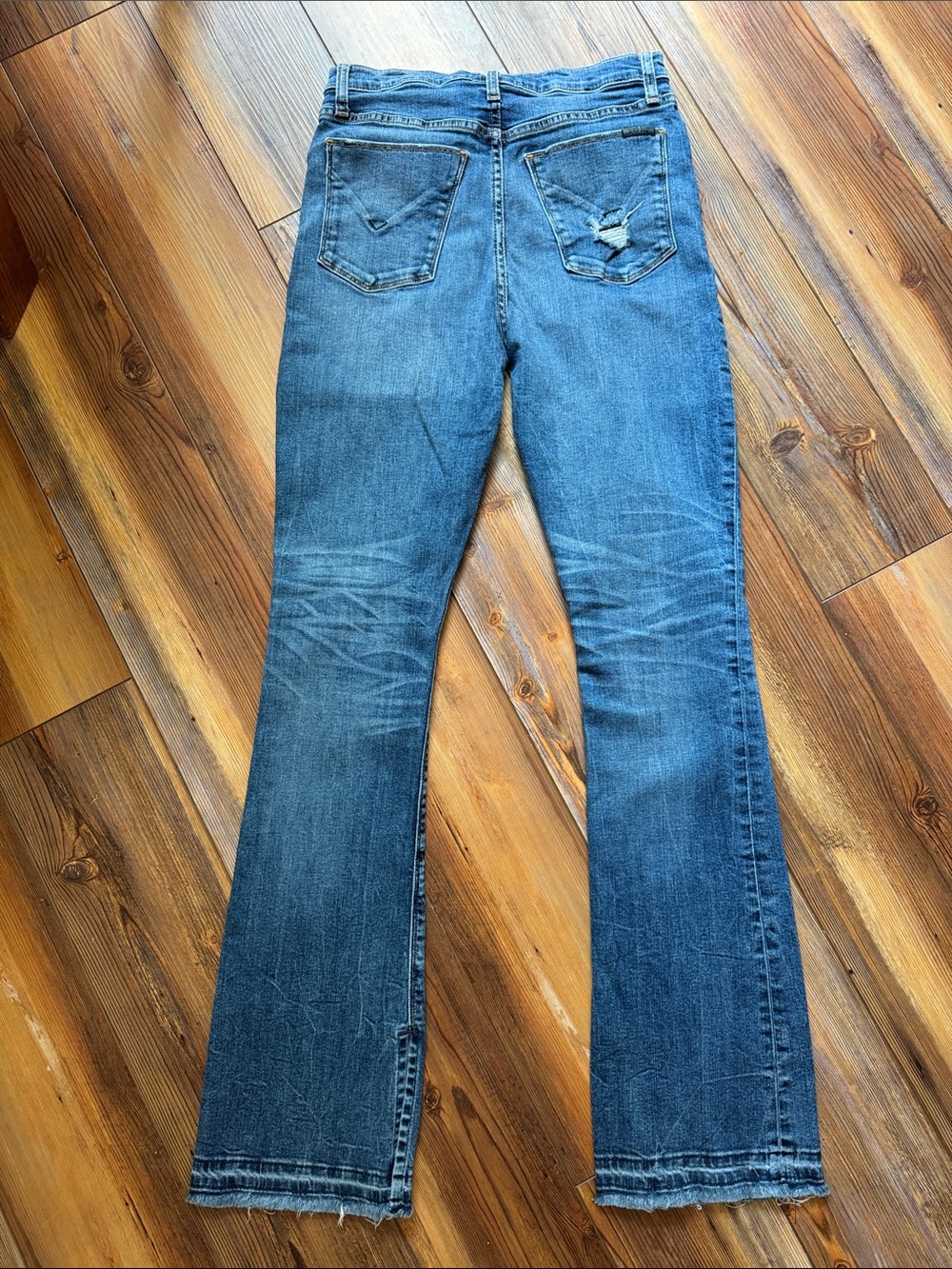 Hudson Heartbreaker High Rise Bootcut Jeans Size 28 Blue Slit Hem Stretch Denim - Picture 8 of 9